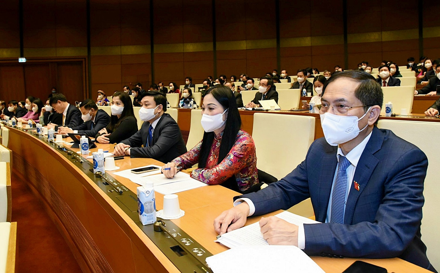 Đoàn ĐBQH tỉnh Vĩnh Phúc tại kỳ họp thứ Hai, Quốc hội Khoá XV Ảnh: Quang Khánh