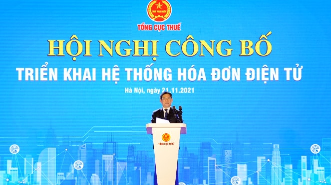 Bộ trưởng Bộ Tài chính Hồ Đức Phớc phát biểu