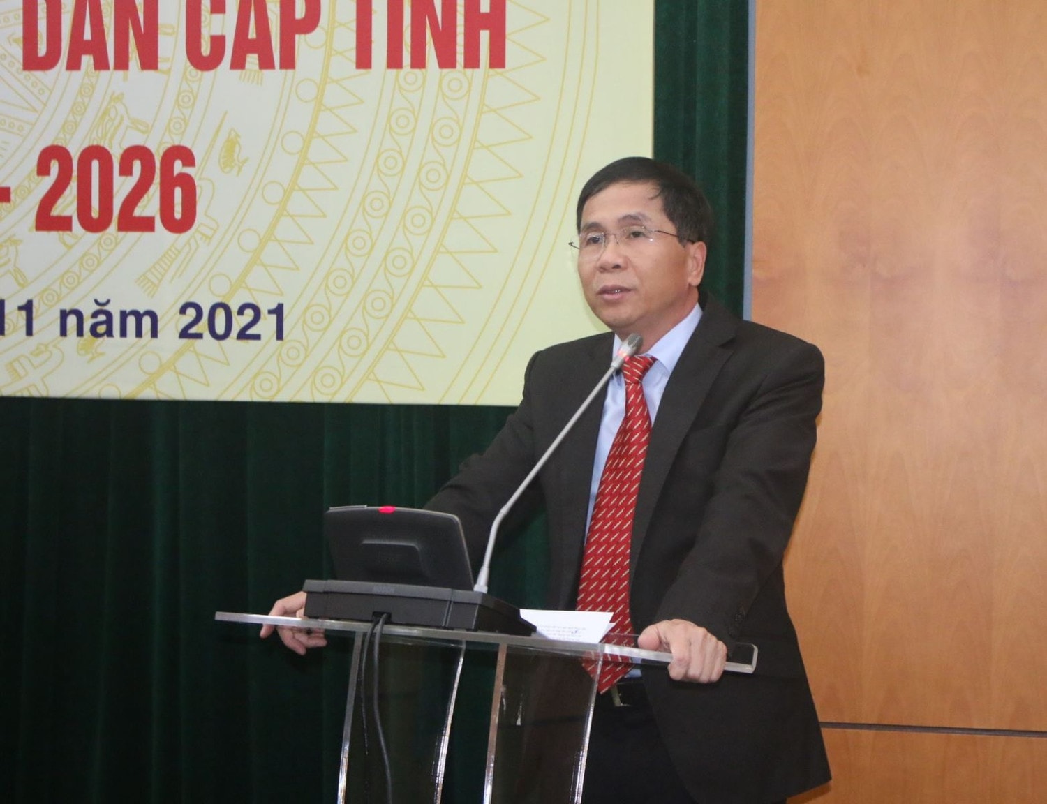 Thứ trưởng Bộ Nội vụ Triệu Văn Cường phát biểu tại Lễ khai mạc Thứ trưởng Bộ Nội vụ Triệu Văn Cường phát biểu tại Lễ khai mạc