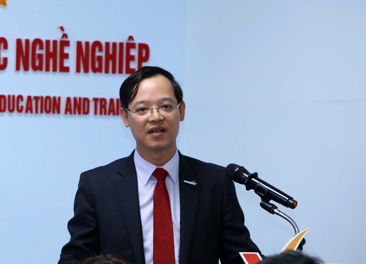 TS. Trương Anh Dũng, Tổng cục trưởng Tổng cục Giáo dục nghề nghiệp phát biểu Ảnh: Thái Bình TS. Trương Anh Dũng, Tổng cục trưởng Tổng cục Giáo dục nghề nghiệp phát biểu Ảnh: Thái Bình