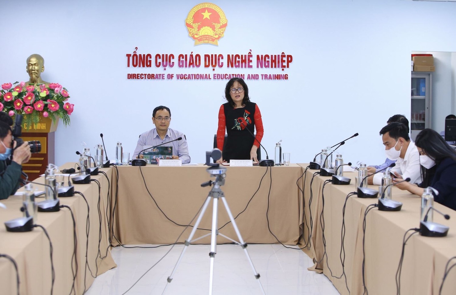 Cuộc họp báo diễn ra với hình thức trực tuyến. Cuộc họp báo diễn ra với hình thức trực tuyến.