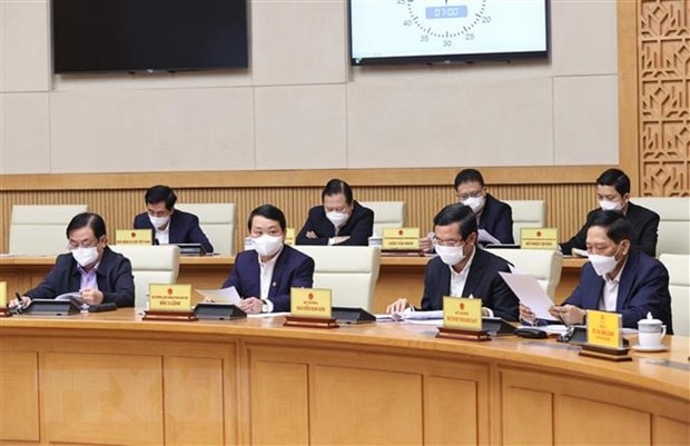 Các bộ trưởng, thành viên Chính phủ tham dự phiên họp