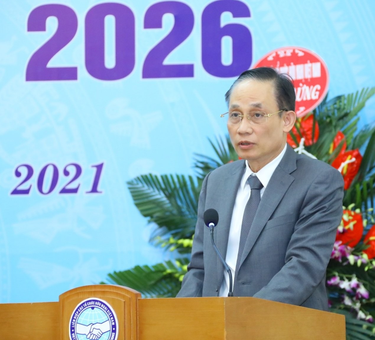 Trưởng Ban Đối ngoại Trung ương Lê Hoài Trung phát biểu tại Đại hội