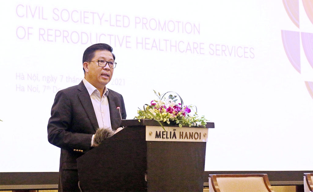 Thứ trưởng, Phó Chủ nhiệm Ủy ban Dân tộc (UBDT) Lê Sơn Hải phát biểu tại hội thảo