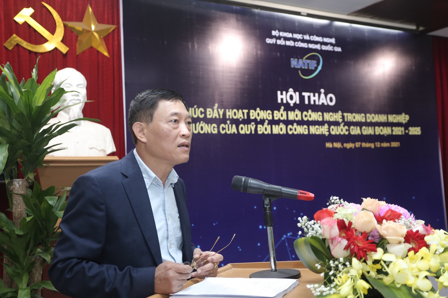 TS. Trần Văn Tùng – Thứ trưởng Bộ Khoa học và Công nghệ, Chủ tịch Hội đồng Quản lý Quỹ phát biểu tại Hội thảo TS. Trần Văn Tùng – Thứ trưởng Bộ KH&CN, Chủ tịch Hội đồng Quản lý Quỹ phát biểu tại Hội thảo