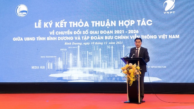 Chương trình ký kết Thỏa thuận hợp tác giai đoạn 2021 -2026 giữa UBND tỉnh Bình Dương và Tập đoàn VNPT