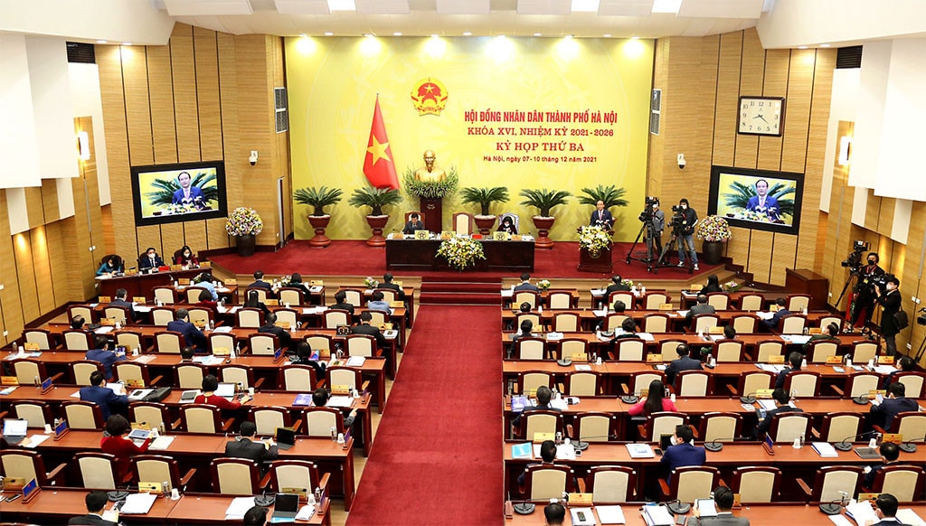 Kỳ họp thứ 3, HĐND TP. Hà Nội Khoá XVI được tổ chức khoa học, chặt chẽ và dân chủ Ảnh: P.Long