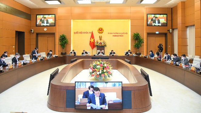 Toàn cảnh Phiên họp thứ Sáu của Ủy ban Thường vụ Quốc hội Nguồn: quochoi.vn