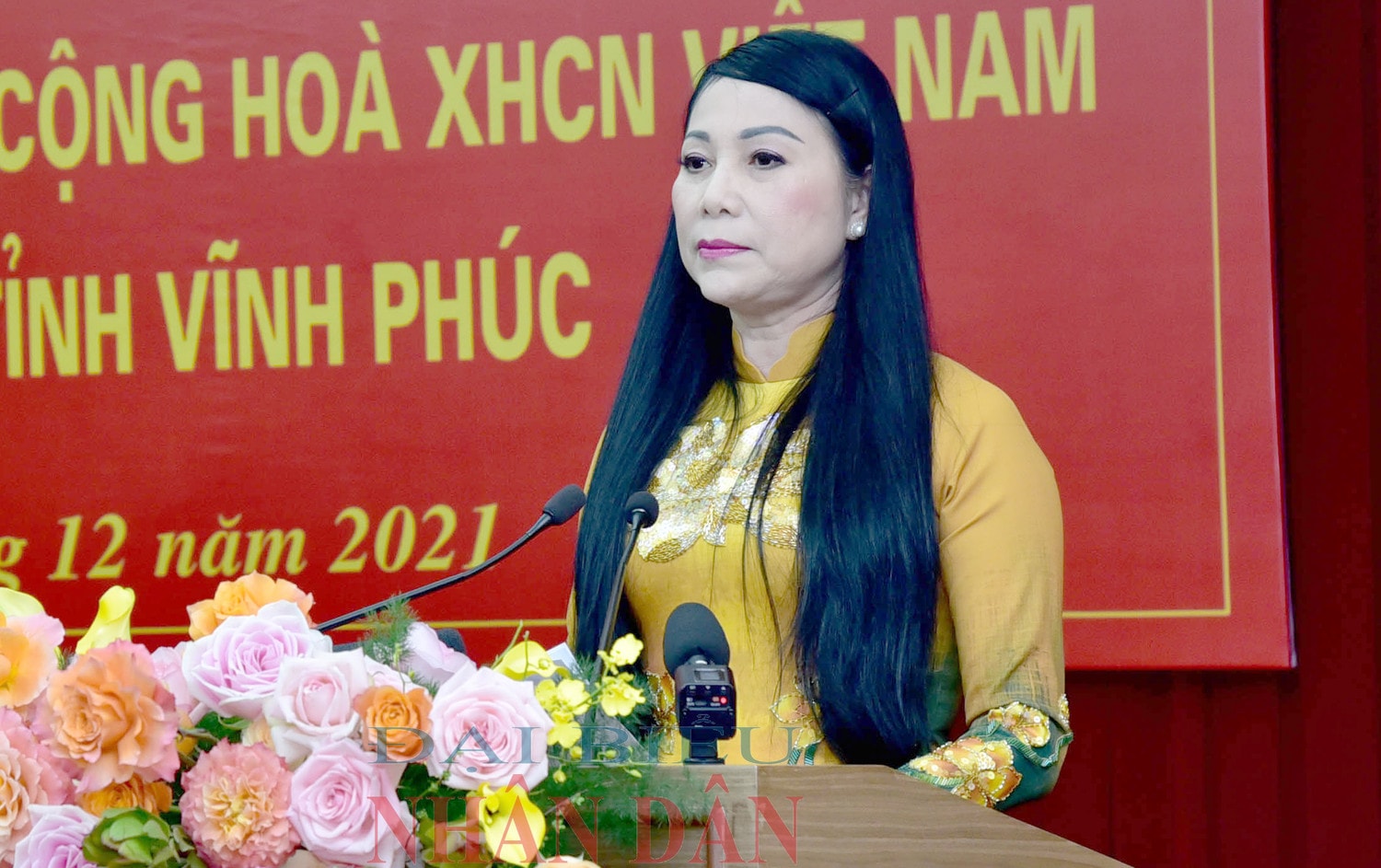 Bí thư Tỉnh ủy Hoàng Thị Thúy Lan phát biểu tại cuộc làm việc Ảnh: Lâm Hiển