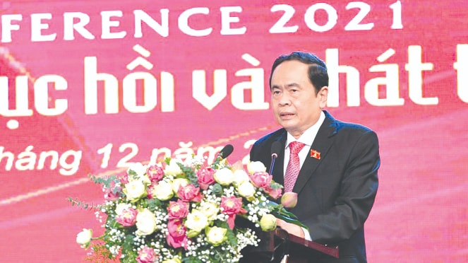 Phó Chủ tịch Thường trực Quốc hội Trần Thanh Mẫn phát biểu chỉ đạo Hội thảo