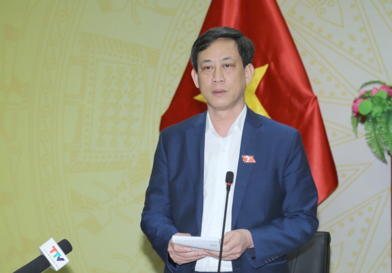 ĐBQH Mai Văn Hải phát biểu tại điểm cầu Đoàn ĐBQH tỉnh Thanh Hóa