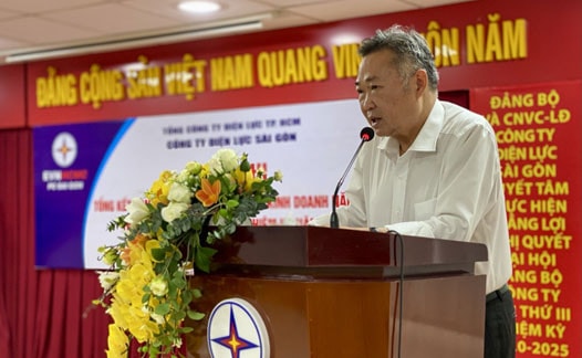 Chủ tịch HĐTV EVNHCMC Phạm Quốc Bảo phát biểu chỉ đạo