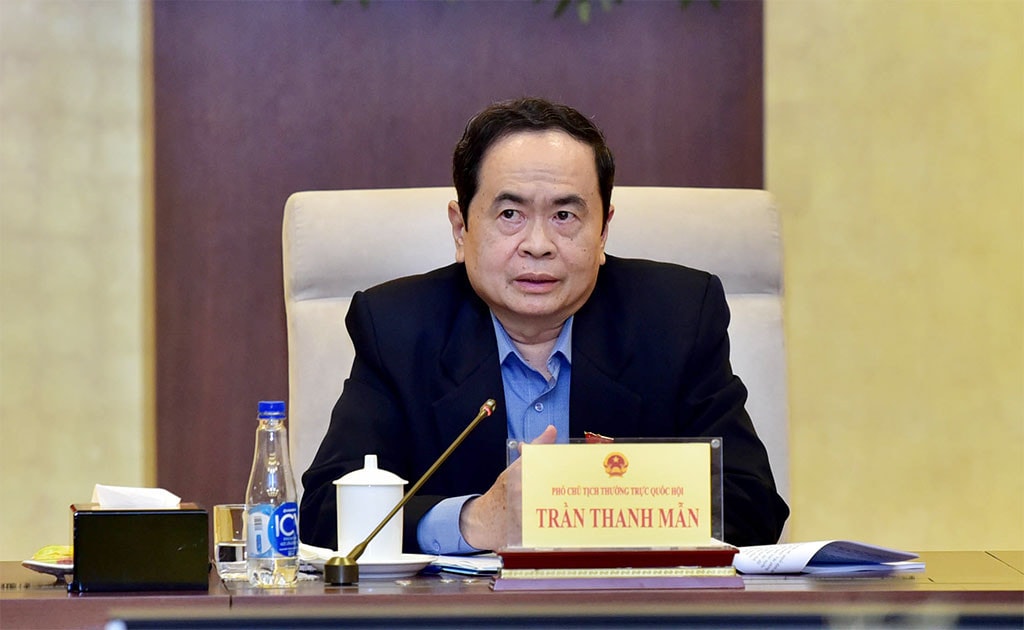 Phó Chủ tịch Thường trực Quốc hội Trần Thanh Mẫn phát biểu tại cuộc họp Ảnh: Lâm Hiển