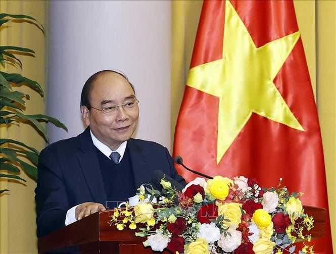 Chủ tịch Nước Nguyễn Xuân Phúc phát biểu