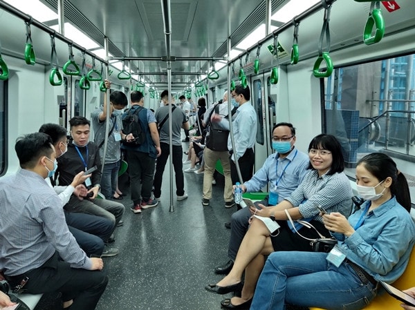 Tuyến đường sắt Cát Linh - Hà Đông bình quân mỗi ngày thu hút gần 15.000 lượt khách
