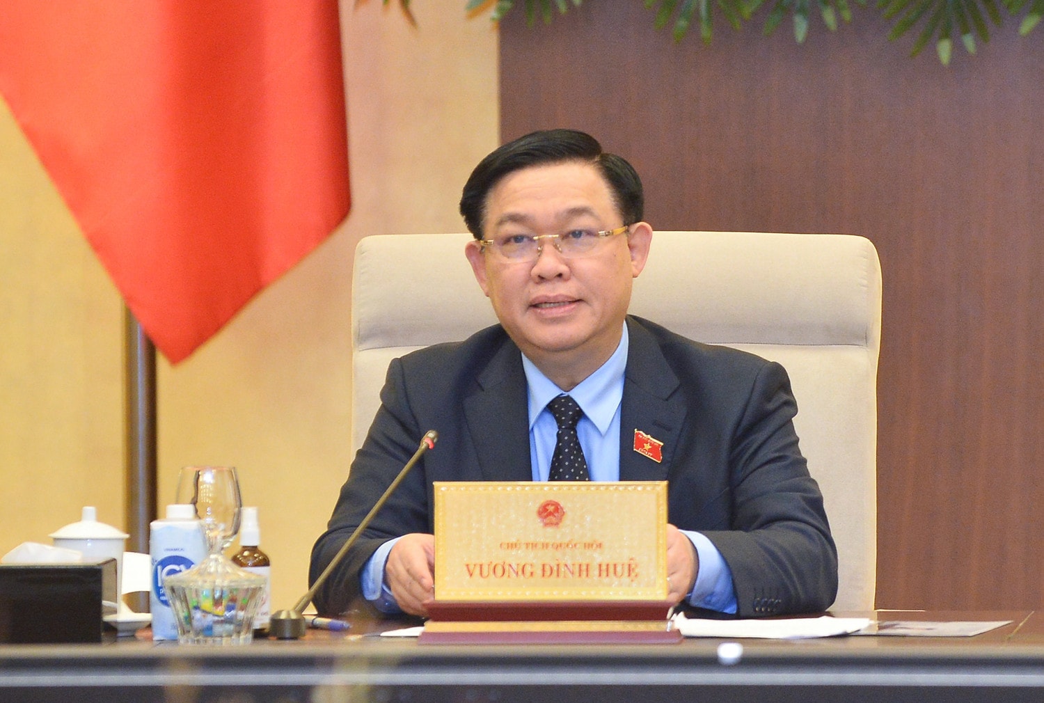 Chủ tịch Quốc hội Vương Đình Huệ phát biểu bế mạc phiên họp