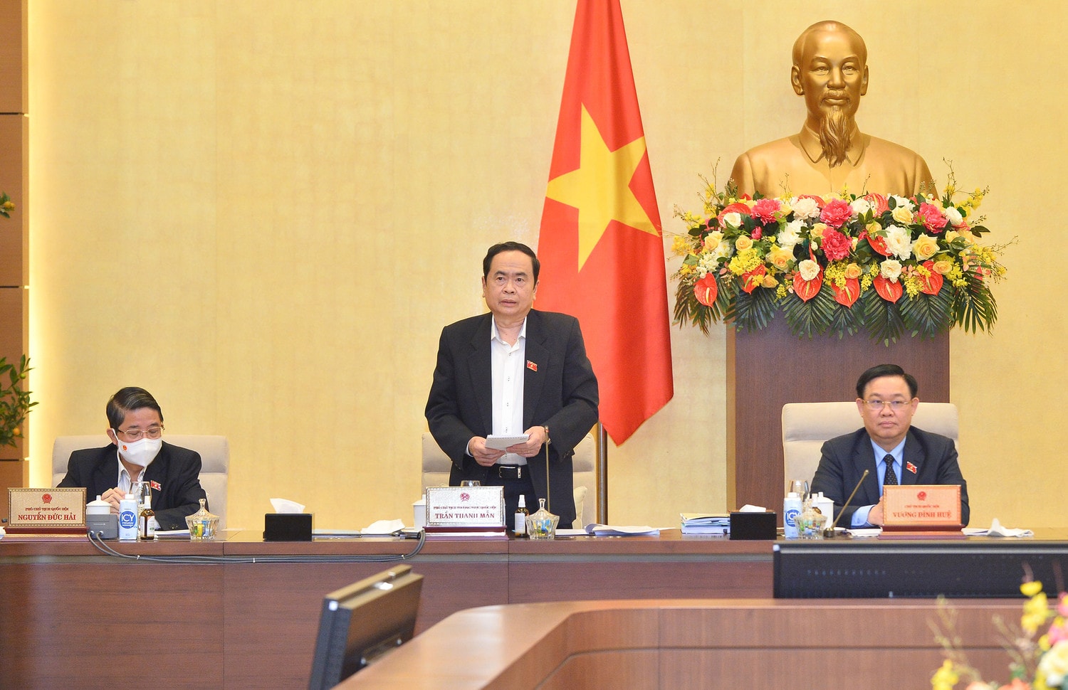 Phó Chủ tịch Thường trực Quốc hội Trần Thanh Mẫn phát biểu