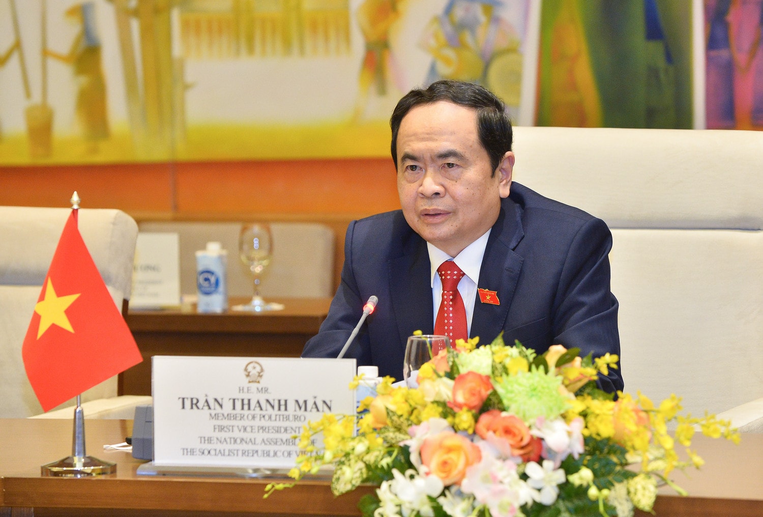 Phó Chủ tịch Thường trực Quốc hội Trần Thanh Mẫn phát biểu