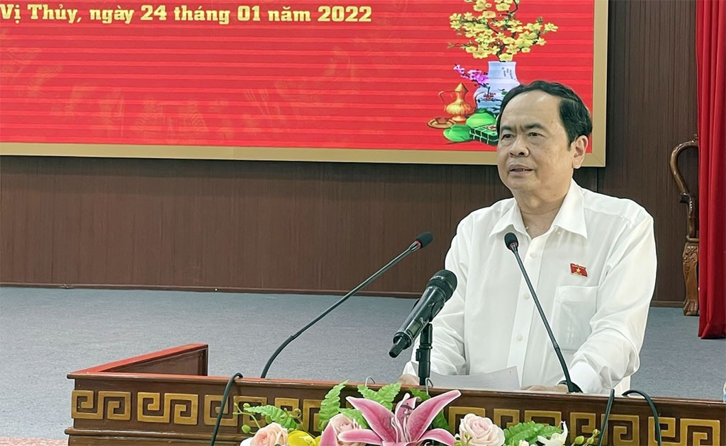 Phó Chủ tịch Thường trực Quốc hội Trần Thanh Mẫn phát biểu