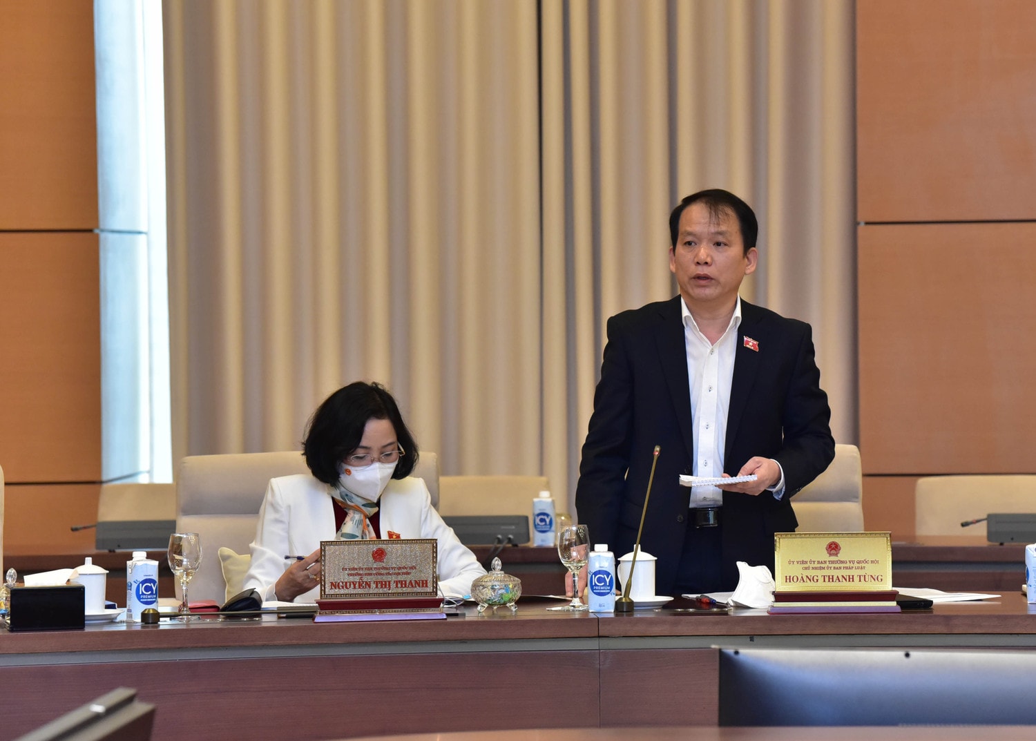 Chủ nhiệm Ủy ban Pháp luật Hoàng Thành Tùng phát biểu Ảnh: Lâm Hiển