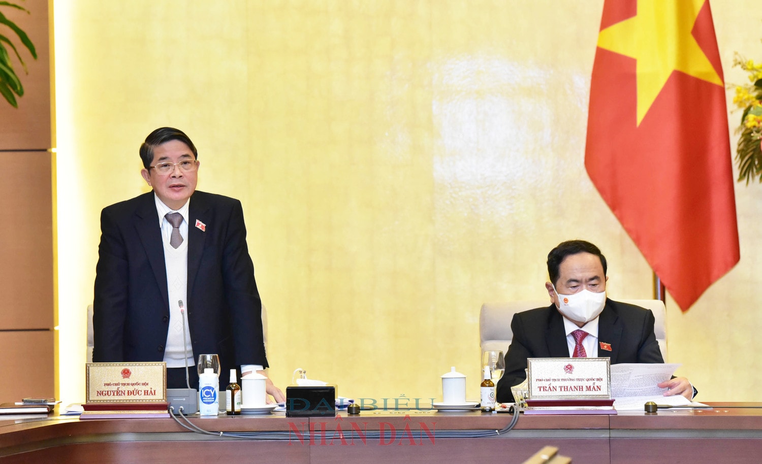 Phó Chủ tịch Quốc hội Nguyễn Đức Hải phát biểu Ảnh: Lâm Hiển