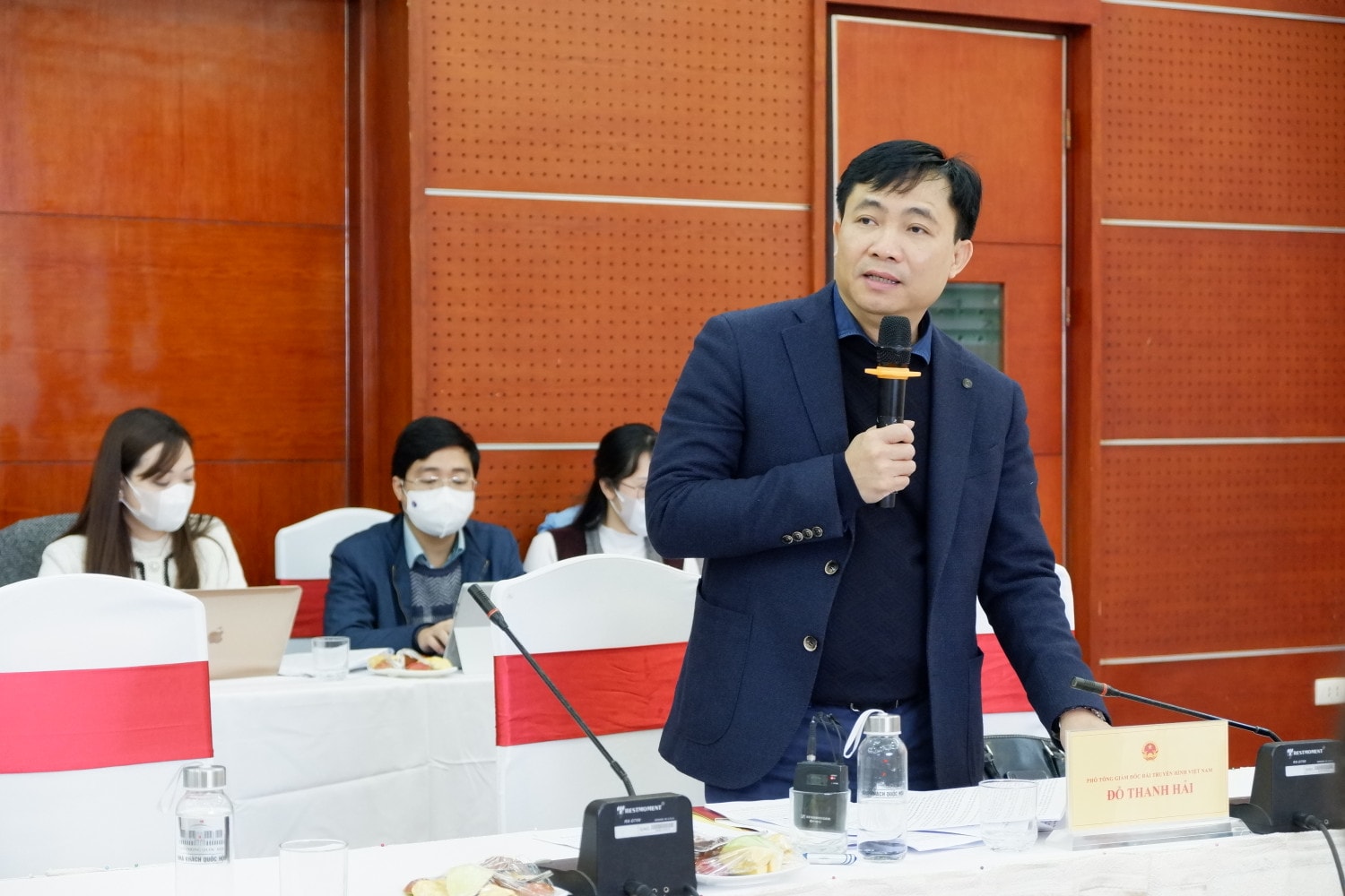 Đạo diễn Đỗ Thanh Hải, Phó Tổng giám đốc Đài Truyền hình Việt Nam cho rằng, khuyến khích xã hội hóa thực hiện quỹ này là cách hiệu quả nhất Ảnh: N. Linh Đạo diễn Đỗ Thanh Hải, Phó Tổng giám đốc Đài Truyền hình Việt Nam cho rằng, khuyến khích xã hội hóa thực hiện quỹ này là cách hiệu quả nhất Ảnh: N. Linh