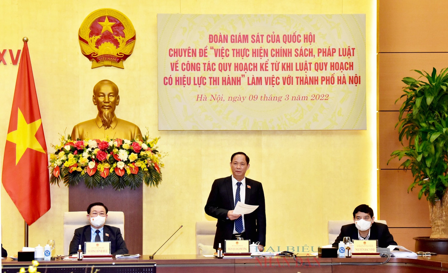 Phó Chủ tịch Quốc hội, Thượng tướng Trần Quang Phương phát biểu Ảnh: Lâm Hiển