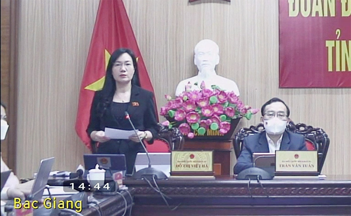 ĐBQH Đỗ Thị Việt Hà (Bắc Giang) chất vấn Bộ trưởng