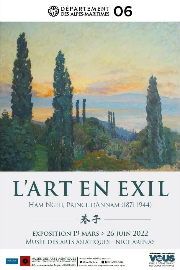 Áp phích triển lãm tranh của Hàm Nghi tại Nice Nguồn: RFI
