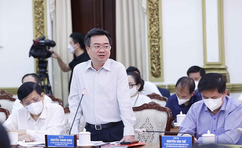 Bộ trưởng Bộ Xây dựng Nguyễn Thanh Nghị phát biểu Ảnh: Doãn Tấn