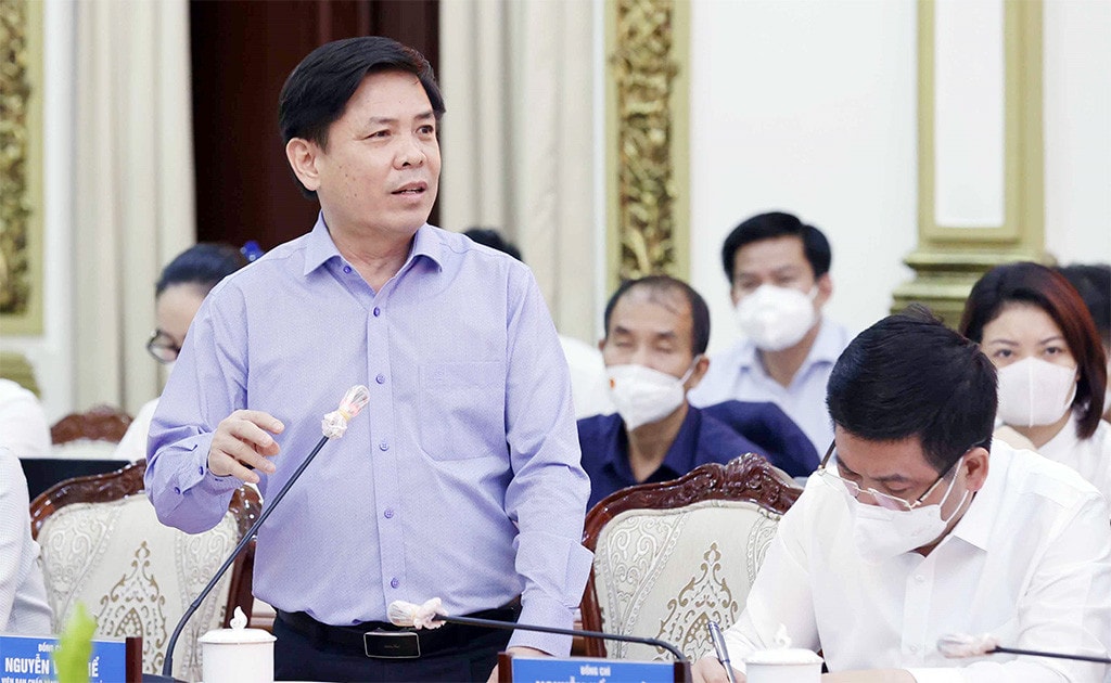 Bộ trưởng Bộ Giao thông Vận tải Nguyễn Văn Thể phát biểu Ảnh: Doãn Tấn