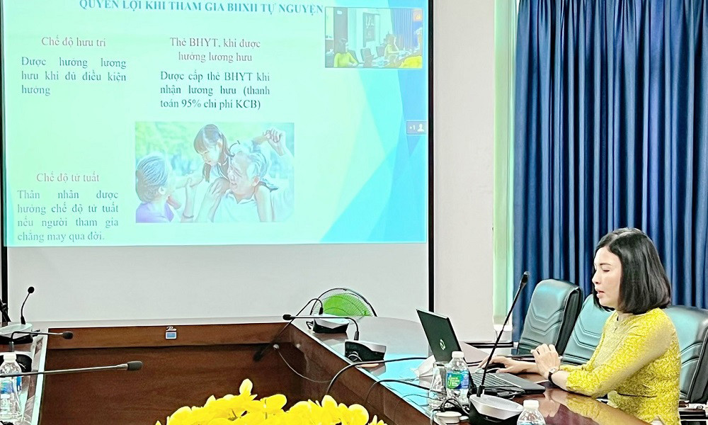 Đại diện bảo hiểm xã hội TP. Hồ Chí Minh tập huấn chính sách cho các học viên Nguồn: ITN