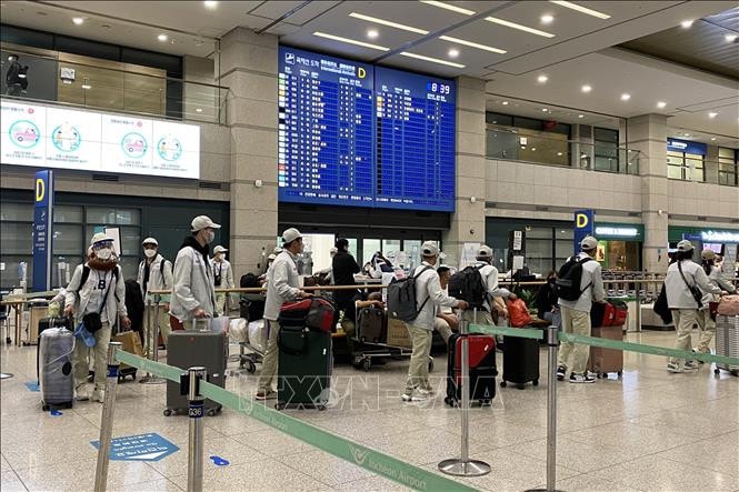 Lao động Việt Nam nhập cảnh tại sân bay Incheon (Hàn Quốc)