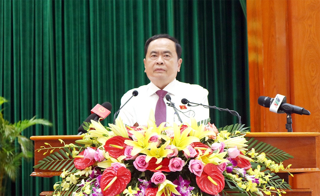 Phó Chủ tịch Thường trực Quốc hội Trần Thanh Mẫn phát biểu chỉ đạo tại Hội nghị Ảnh: Vũ Châu