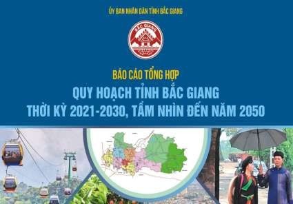 Trích trang bìa Báo cáo tổng hợp Quy hoạch tỉnh Bắc Giang