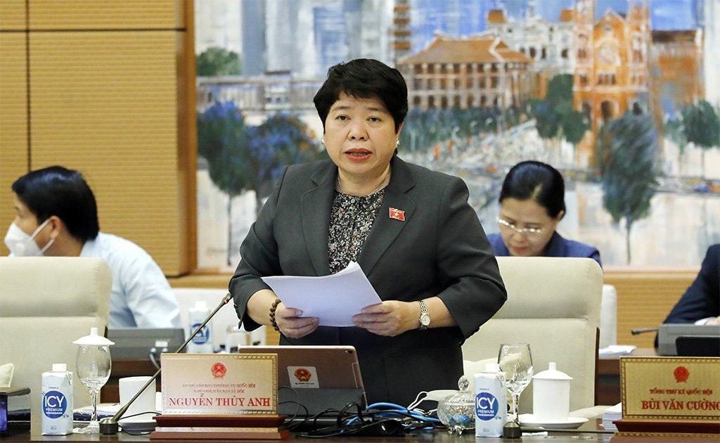 Chủ nhiệm Ủy ban Xã hội Nguyễn Thúy Anh phát biểu