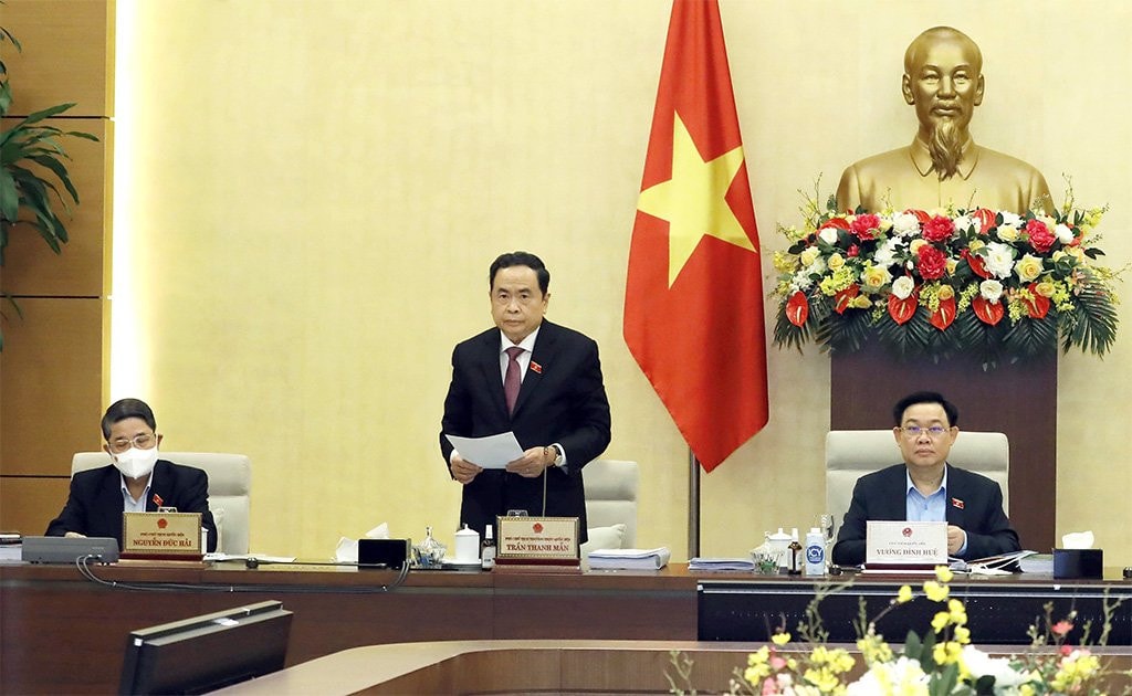 Phó Chủ tịch Thường trực Quốc hội Trần Thanh Mẫn điều hành phiên họp