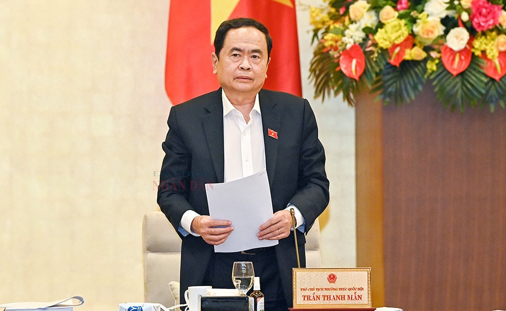 Phó Chủ tịch Thường trực Quốc hội Trần Thanh Mẫn phát biểu Ảnh: Lâm Hiển