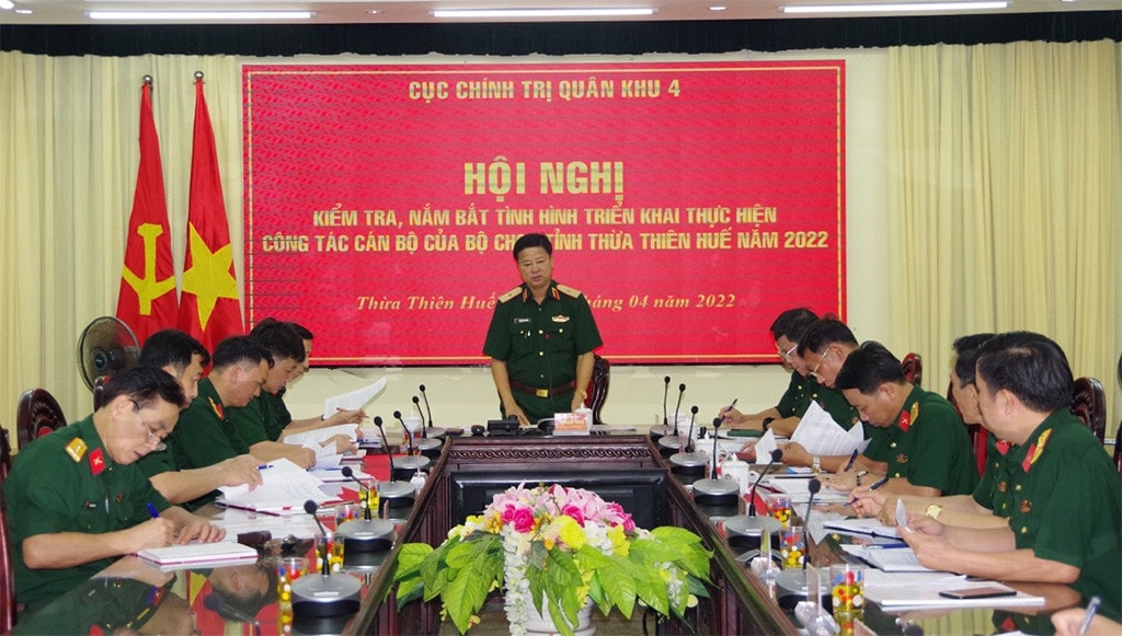 Cục chính trị Quân khu 4 khảo sát, kiểm tra tình thực hiện công tác cán bộ tại Thừa Thiên Huế ảnh 1