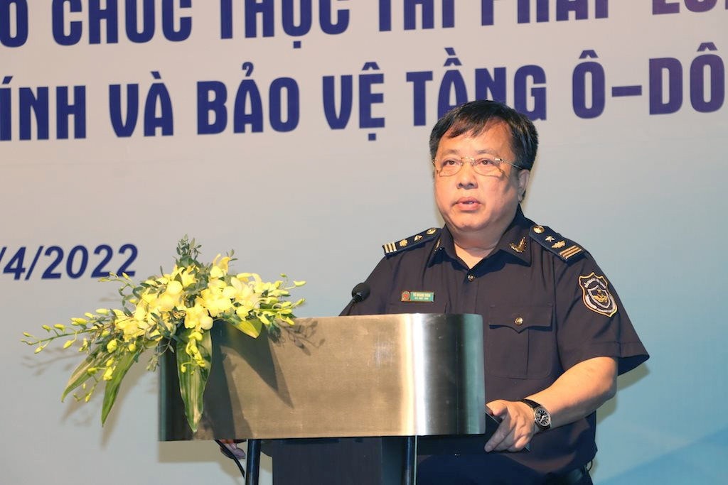 Phó Cục Trưởng Cục Điều tra chống buôn lậu, Tổng cục Hải quan Vũ Quang Toàn phát tại hội thảo