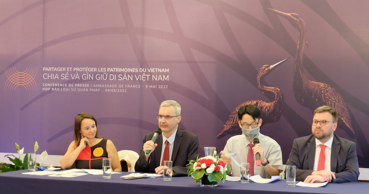Đại sứ Pháp tại Việt Nam Nicolas Warnery chia sẻ tại họp báo Tăng cường hợp tác Pháp – Việt nâng tầm giá trị di sản -1