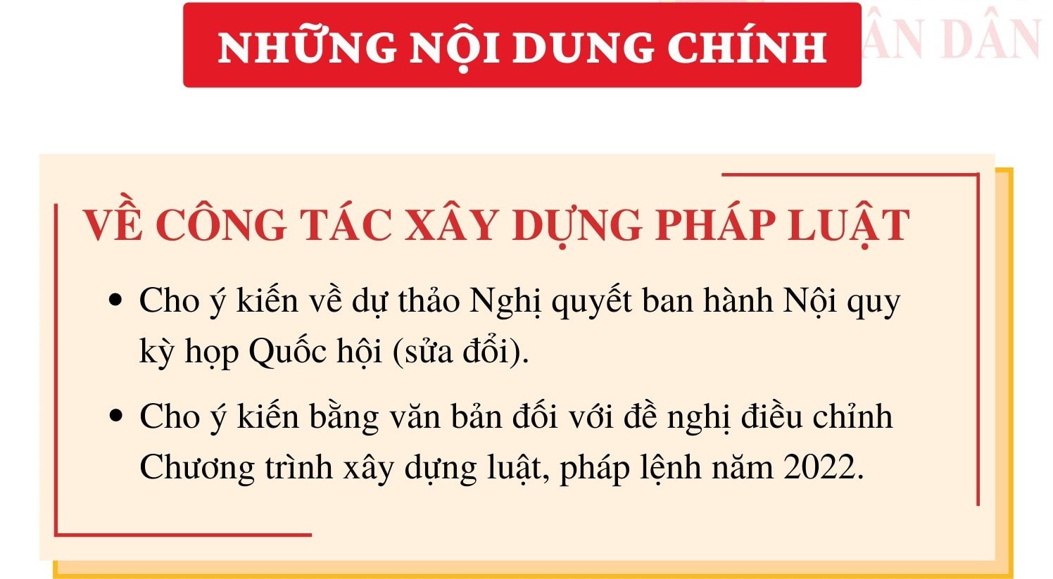 Chương trình phiên họp thứ Mười một của Ủy ban Thường vụ Quốc hội -1