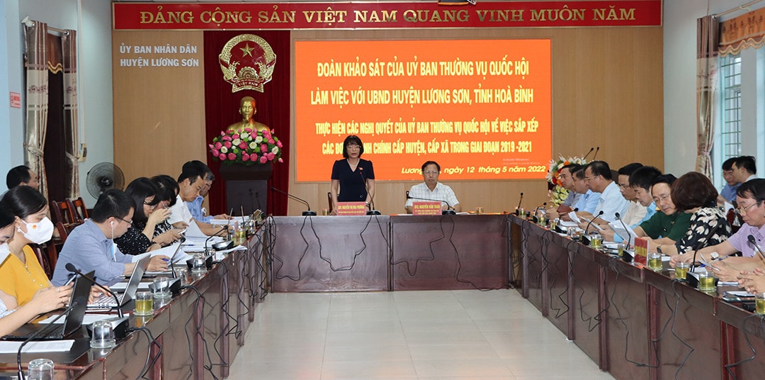 Khảo sát việc sắp xếp các đơn vị hành chính cấp xã trên địa bàn huyện Lương Sơn, Hòa Bình -0