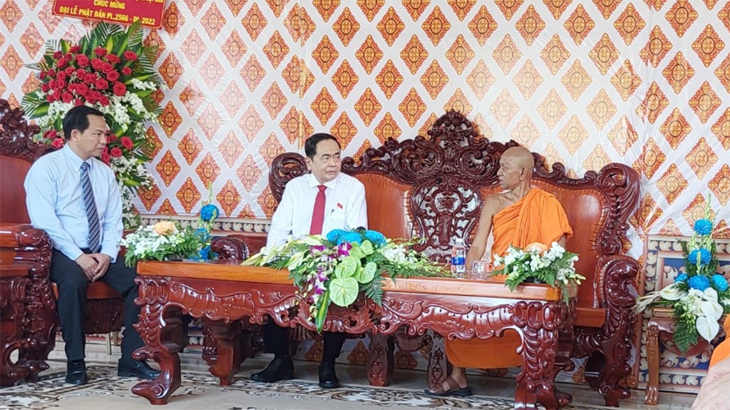 Phó Chủ tịch Thường trực Quốc hội Trần Thanh Mẫn thăm, chúc mừng Hòa thượng Đào Như -3