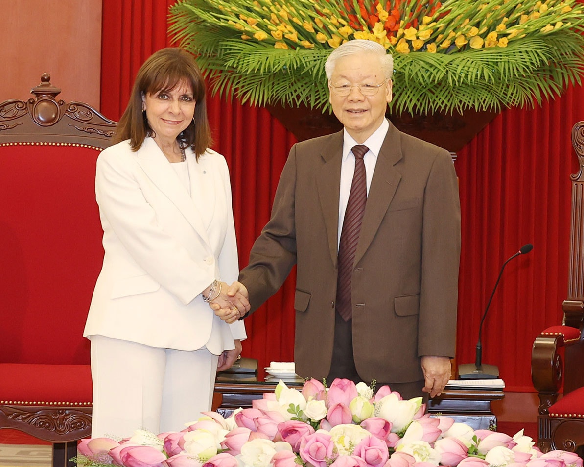 Tổng Bí thư Nguyễn Phú Trọng tiếp; Chủ tịch Nước Nguyễn Xuân Phúc đón, hội đàm với Tổng thống Hy Lạp -0