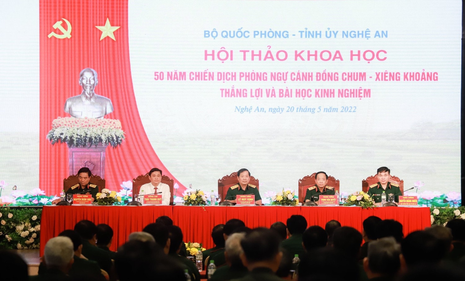 Lãnh đạo Bộ Quốc phòng, Quân khu 4, Tỉnh ủy Nghệ An chủ trì hội thảo. Hội thảo “50 năm chiến dịch phòng ngự Cánh Đồng Chum - Xiêng Khoảng thắng lợi và bài học kinh nghiệm” -0