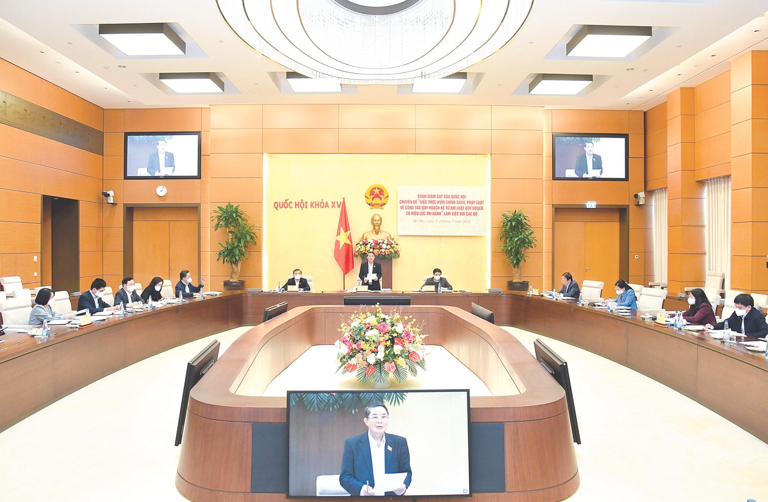 Phó Chủ tịch Quốc hội Nguyễn Đức Hải phát biểu tại cuộc làm việc với các bộ, ngành ngày 2.3	Ảnh: Trung Thành