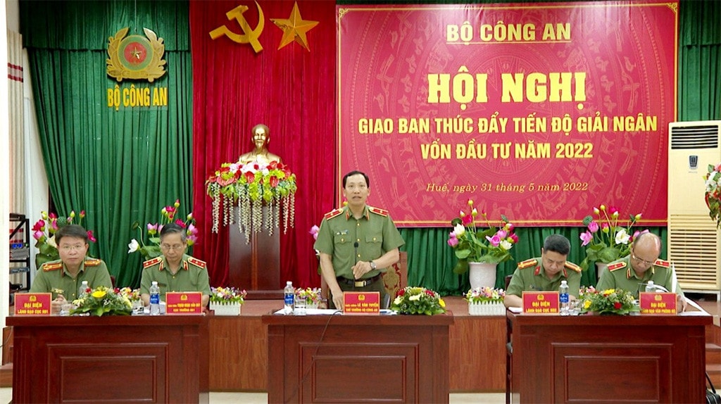 Bộ Công an tổ chức Hội nghị giao ban thúc đẩy tiến độ giải ngân vốn đầu tư năm 2022 -0