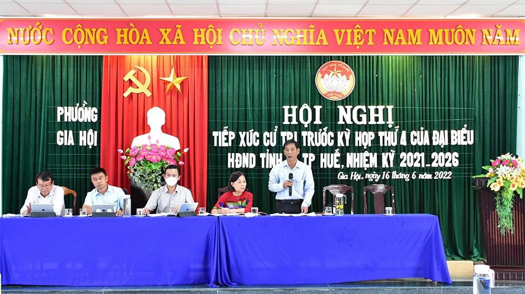 Cử tri kiến nghị công tác thu gom nước thải khu vực phía bờ Bắc sông Hương -1