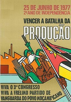Áp phích Đại hội Đảng lần thứ 3 (1977), nơi thành lập Quốc hội Nhân dân Mozambique